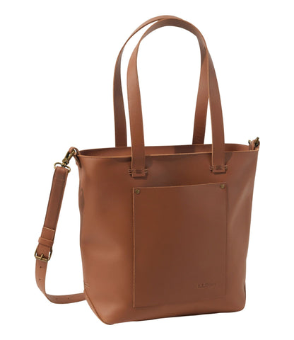 L.L.Bean 207 Leather Tote Warm Brown