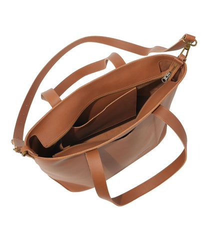 L.L.Bean 207 Leather Tote Warm Brown