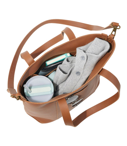 L.L.Bean 207 Leather Tote Warm Brown