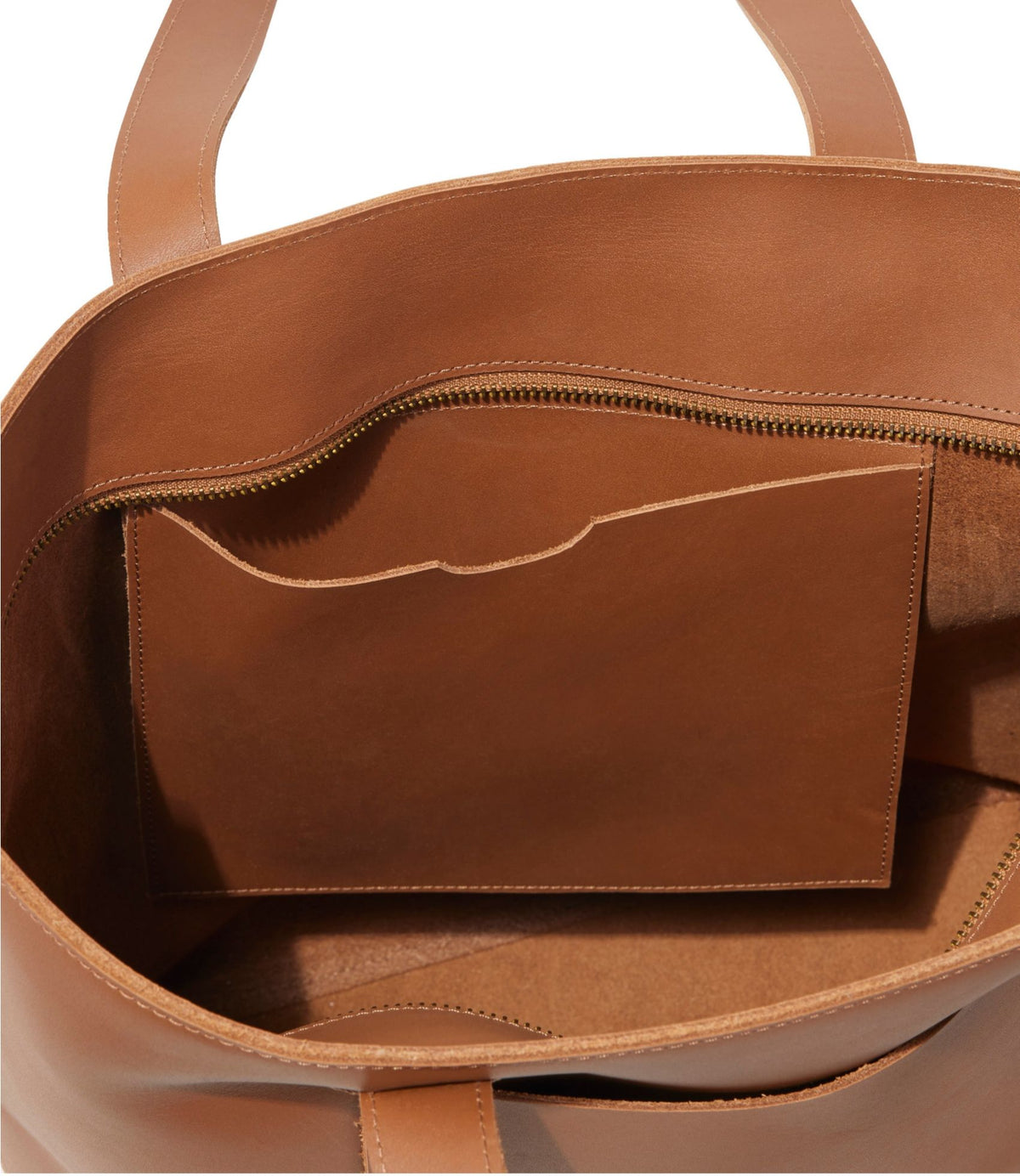 L.L.Bean 207 Leather Tote Warm Brown