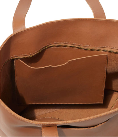 L.L.Bean 207 Leather Tote Warm Brown