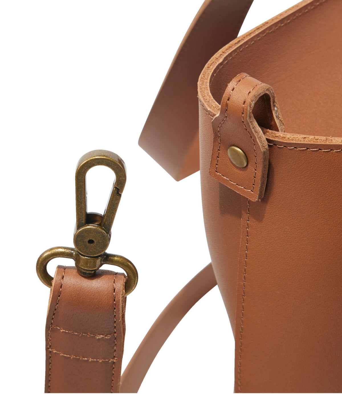 L.L.Bean 207 Leather Tote Warm Brown