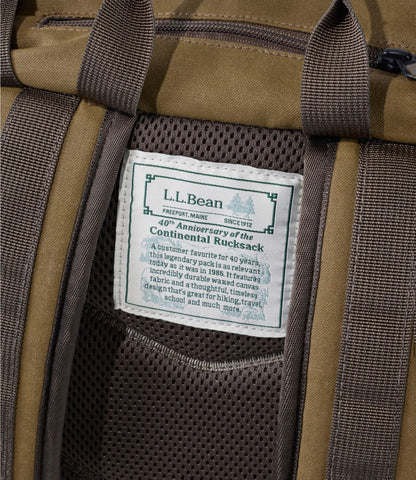 L.L.Bean Continental Rucksack, Waxed Canvas Dark Khaki