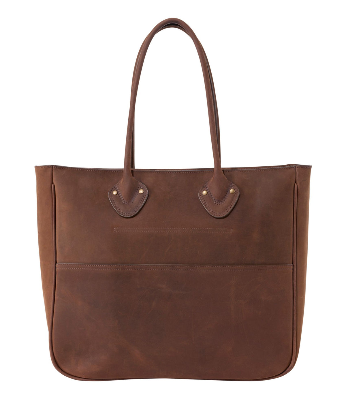 L.L.Bean Signature Double L® Leather Bag Chocolate Pebbled Leather
