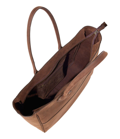 L.L.Bean Signature Double L® Leather Bag Chocolate Pebbled Leather