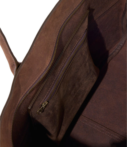 L.L.Bean Signature Double L® Leather Bag Chocolate Pebbled Leather