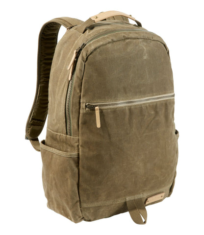 L.L.Bean Waxed Canvas Travel Backpack Antique Olive