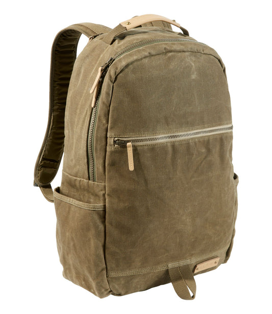 L.L.Bean Waxed Canvas Travel Backpack Antique Olive