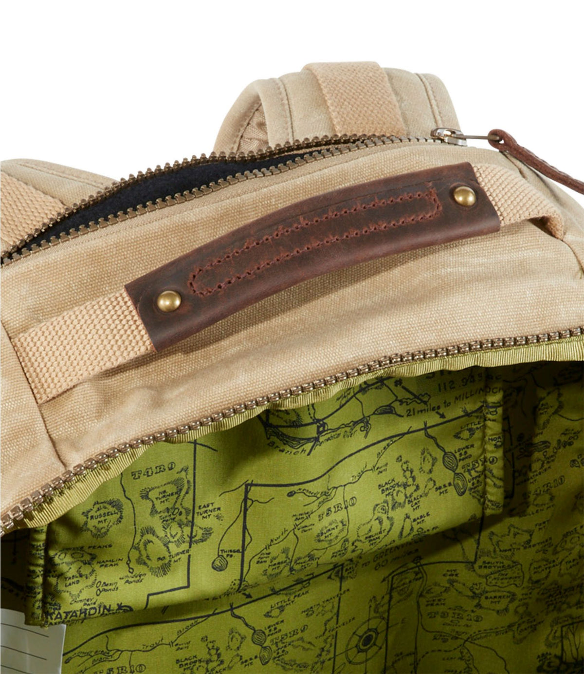 L.L.Bean Waxed Canvas Travel Backpack Antique Olive