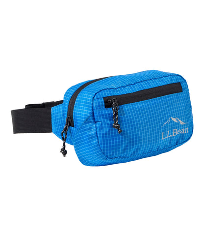 L.L.Bean L.L.Bean Stowaway Waist Pack, Print Medium Blue Grid