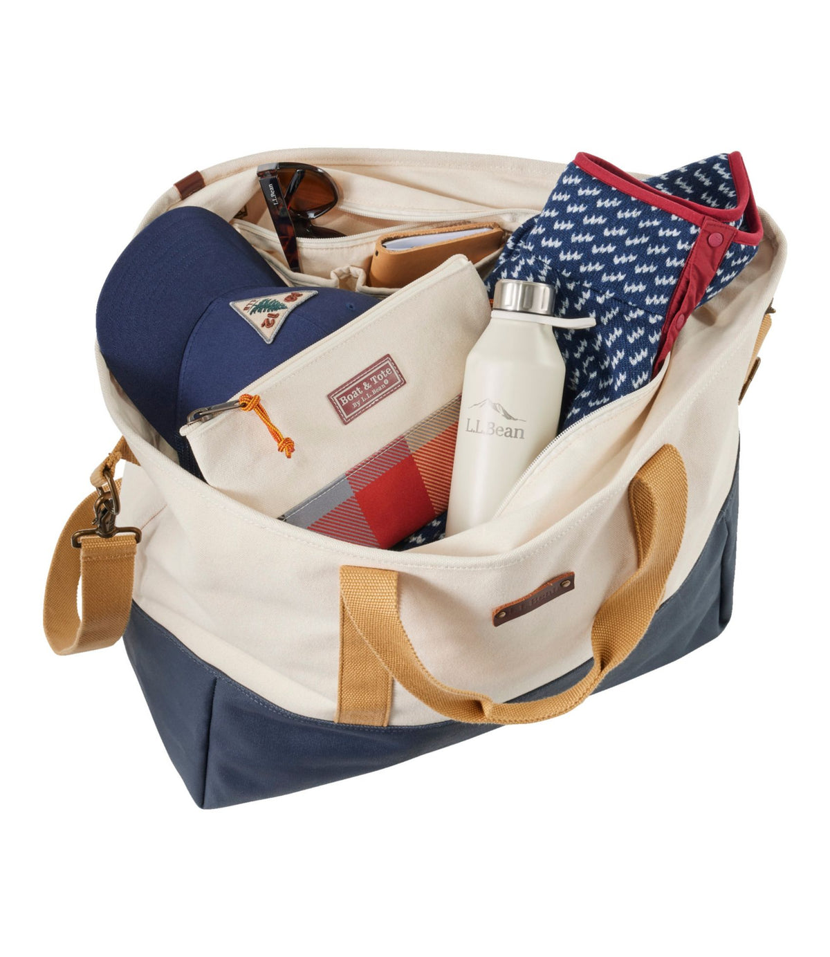 L.L.Bean L.L.Bean Nor'easter Tote Bag, Large Bone/Silver Sand