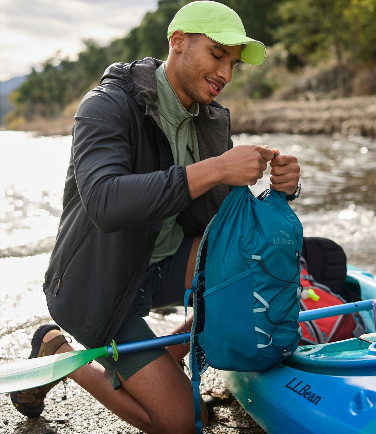 L.L.Bean L.L.Bean Waterproof Stowaway Day Pack Mallard Teal