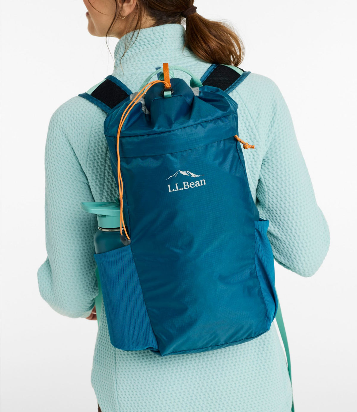 L.L.Bean Stowaway Ultralight Cinch Pack Bright Navy