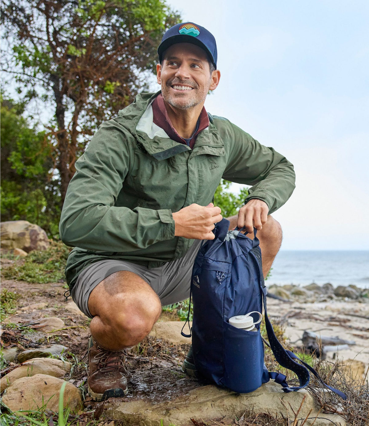 L.L.Bean Stowaway Ultralight Cinch Pack Bright Navy