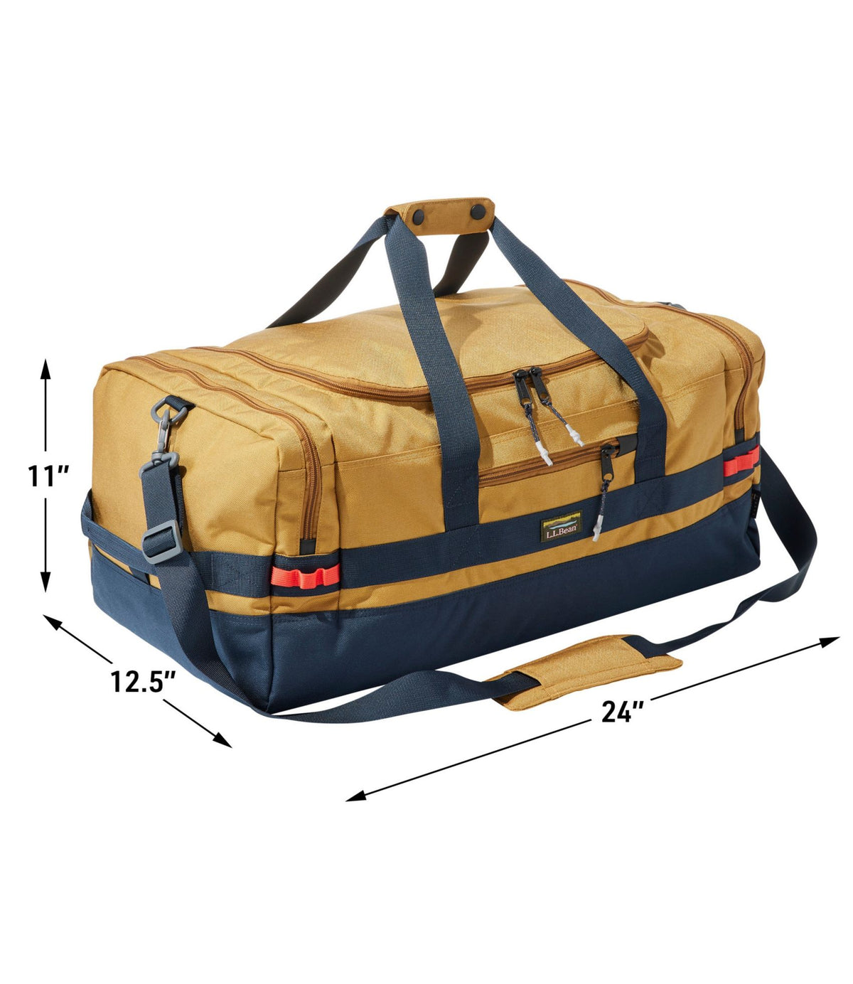 L.L.Bean Mountain Classic Cordura Duffle, Medium Antique Gold/Navy