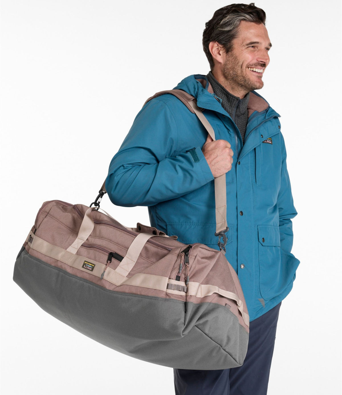 L.L.Bean Mountain Classic Cordura Duffle, Large Antique Gold/Navy