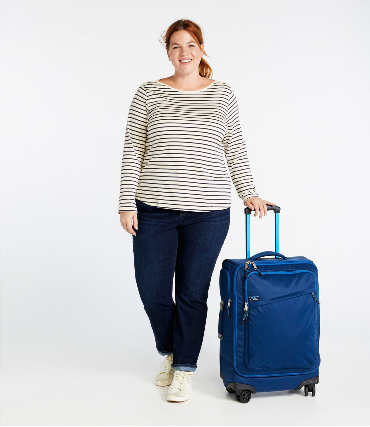 L.L.Bean Carryall Spinner Pullman, Large Collegiate Blue