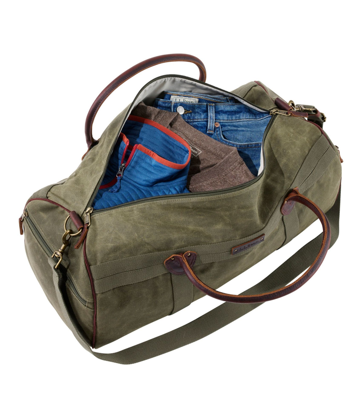 L.L.Bean Waxed Canvas Duffle, Medium Classic Navy