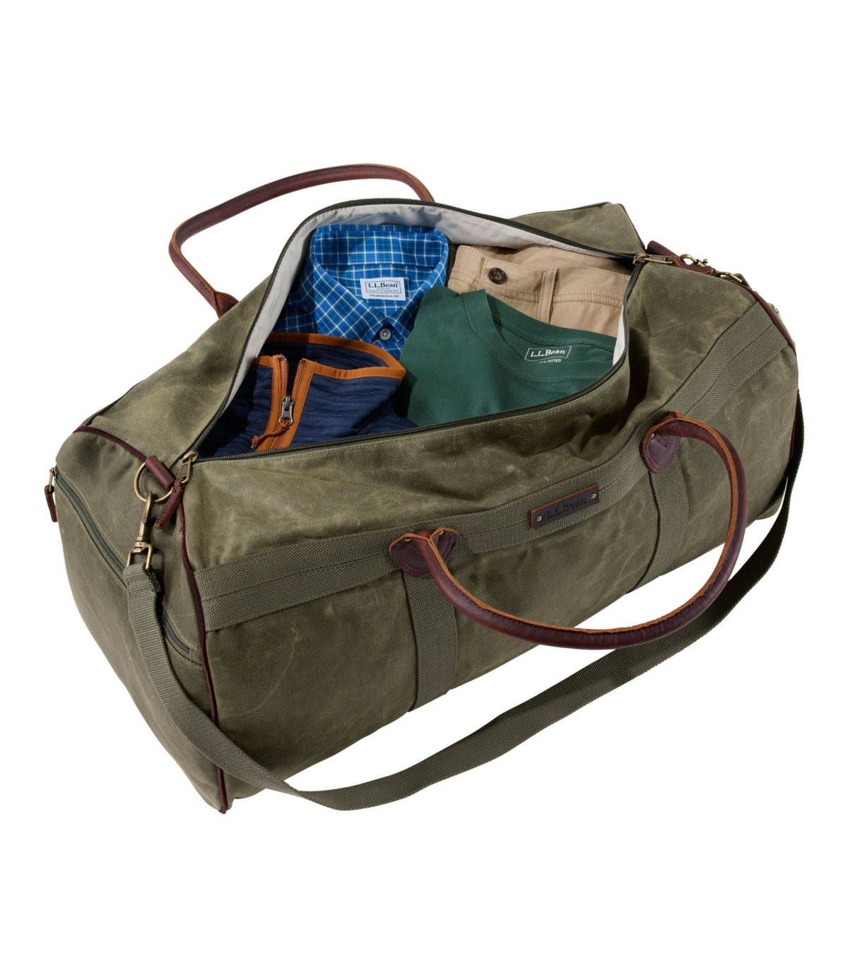 L.L.Bean Waxed Canvas Duffle, Large Classic Navy