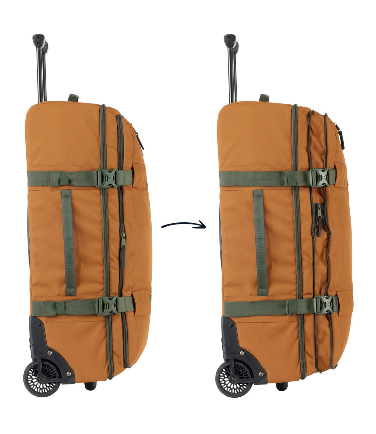 L.L.Bean Continental Expandable Rolling Pullman, 30" Olive Gray