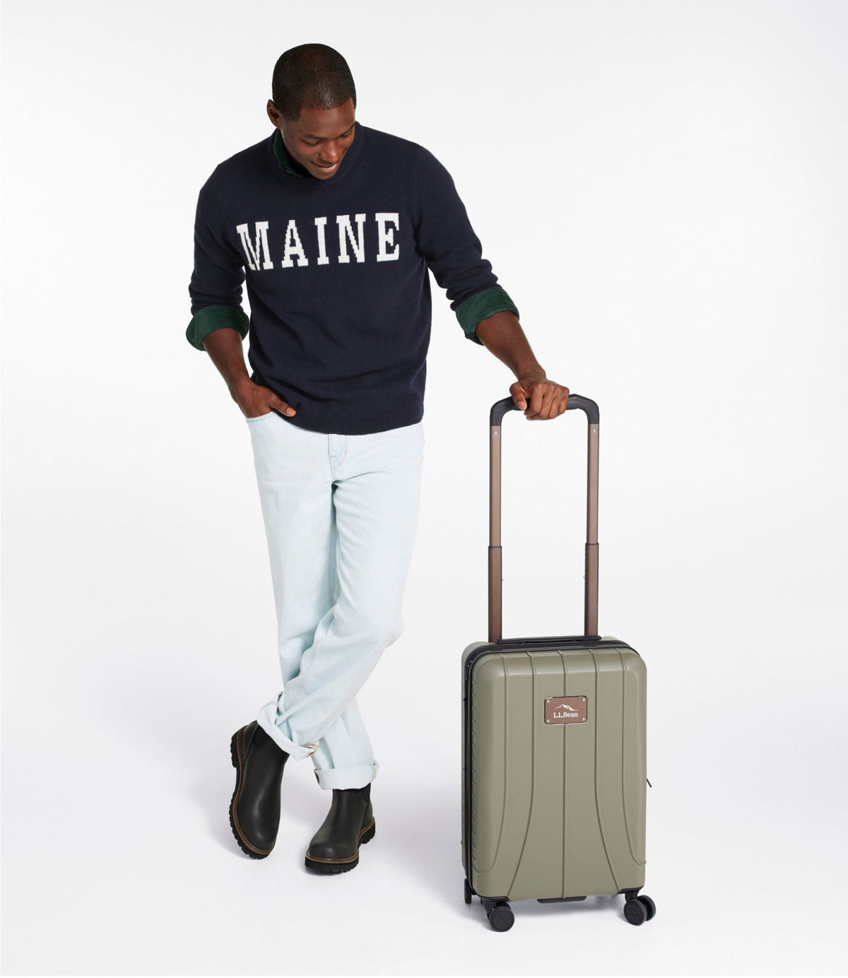 L.L.Bean L.L.Bean Expandable Hardside Spinner, 22" Bay Blue