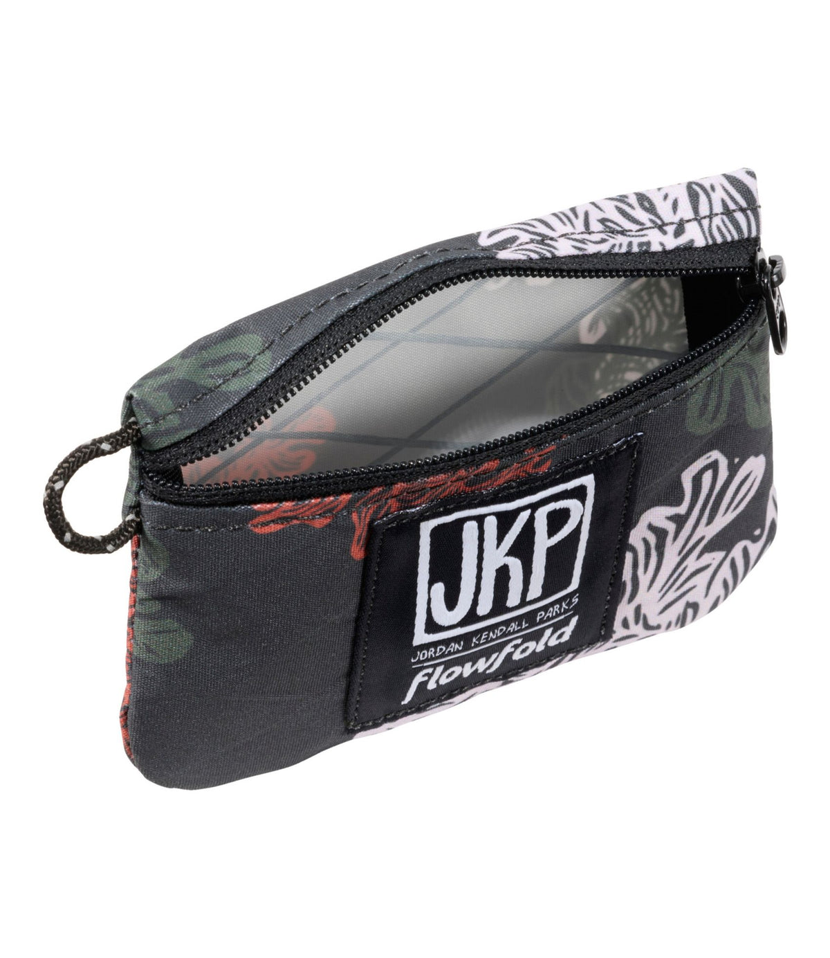 L.L.Bean Flowfold Essentialist Pouch, Print Black Kelp
