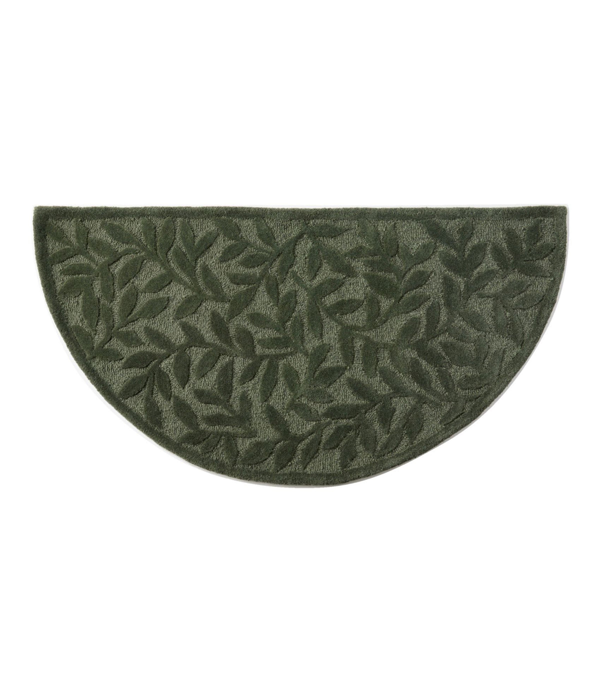 L.L.Bean Wool Hearth Rug, Crescent, Leaf Olive