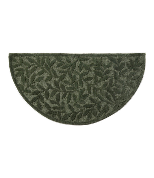 L.L.Bean Wool Hearth Rug, Crescent, Leaf Olive