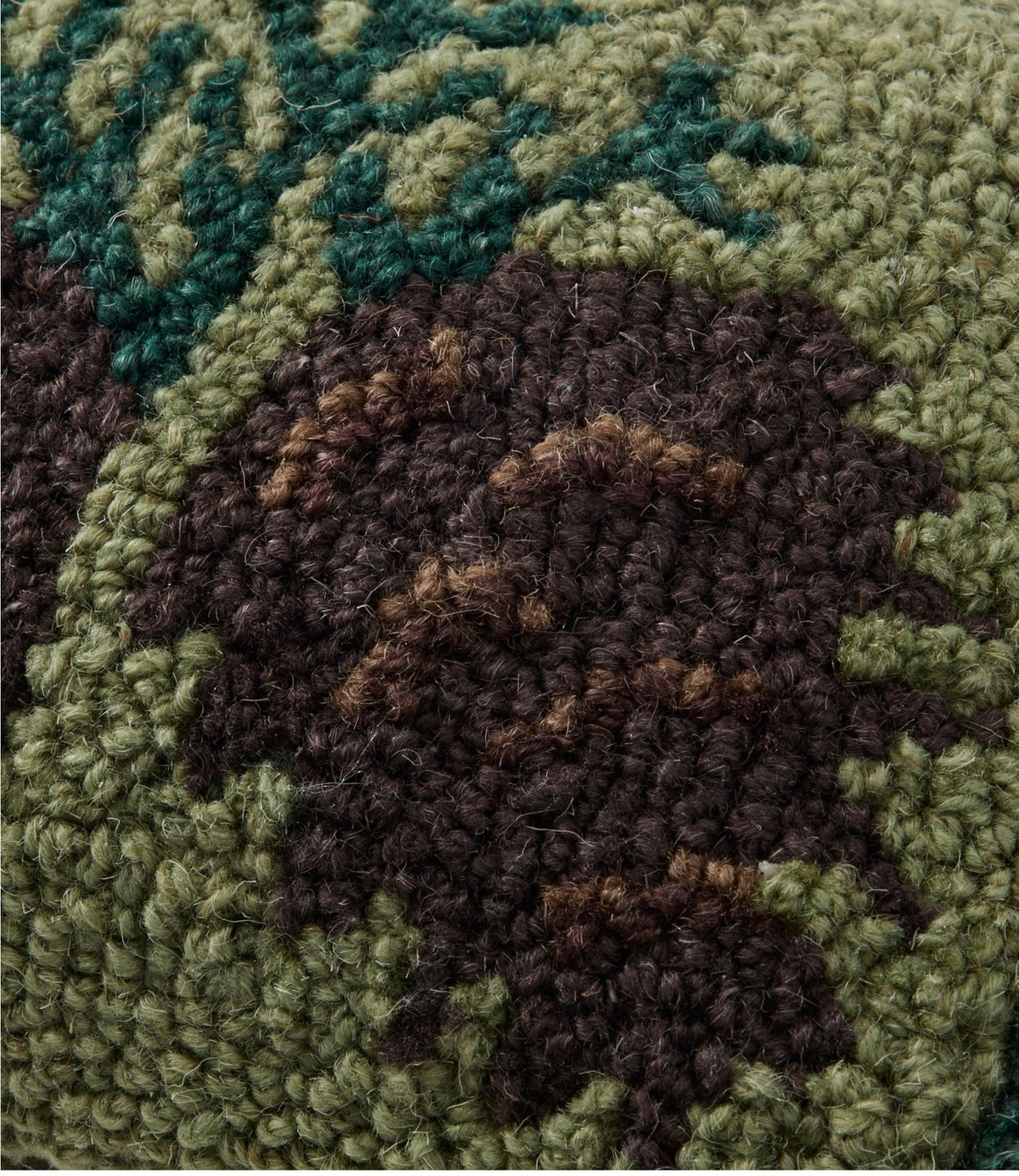 L.L.Bean Wool Hooked Throw Pillow, Pinecone, 8" x 12"