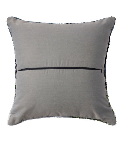 L.L.Bean Indoor/Outdoor Hooked Pillow, Treeline Pine, 18" x 18" Multi