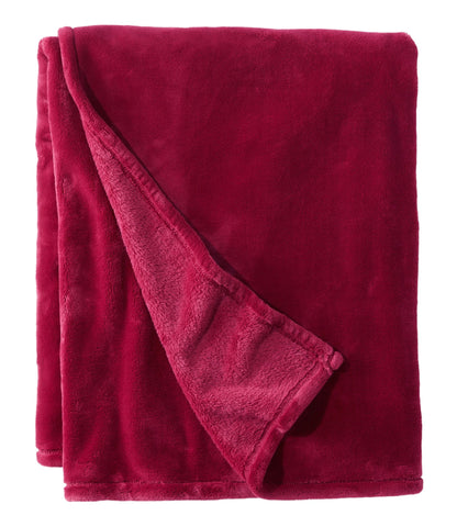 L.L.Bean Wicked Plush Throw Mountain Red