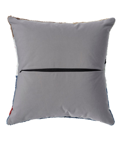 L.L.Bean Indoor/Outdoor Hooked Pillow, Dogs Skiing Multi