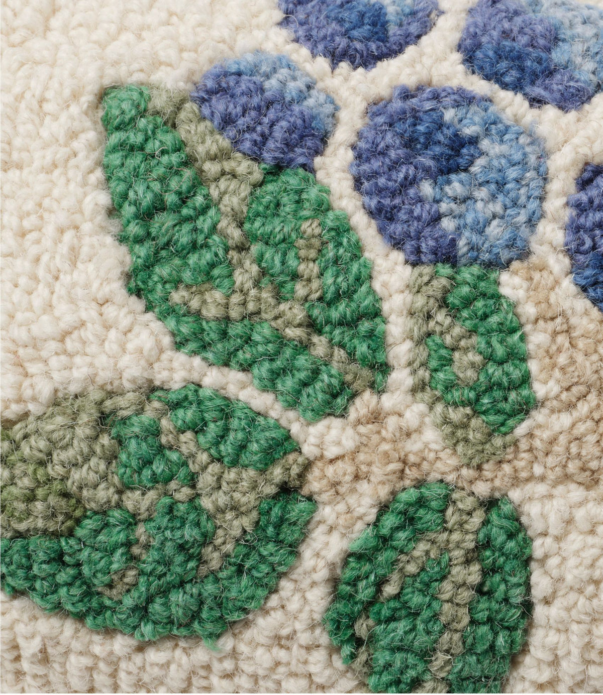 L.L.Bean Wool Hooked Throw Pillow, Blueberries, 8" x 12"