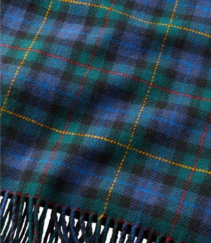 L.L.Bean L.L.Bean Washable Wool Throw, Plaid 54" x 60" Antique Dress Stewart