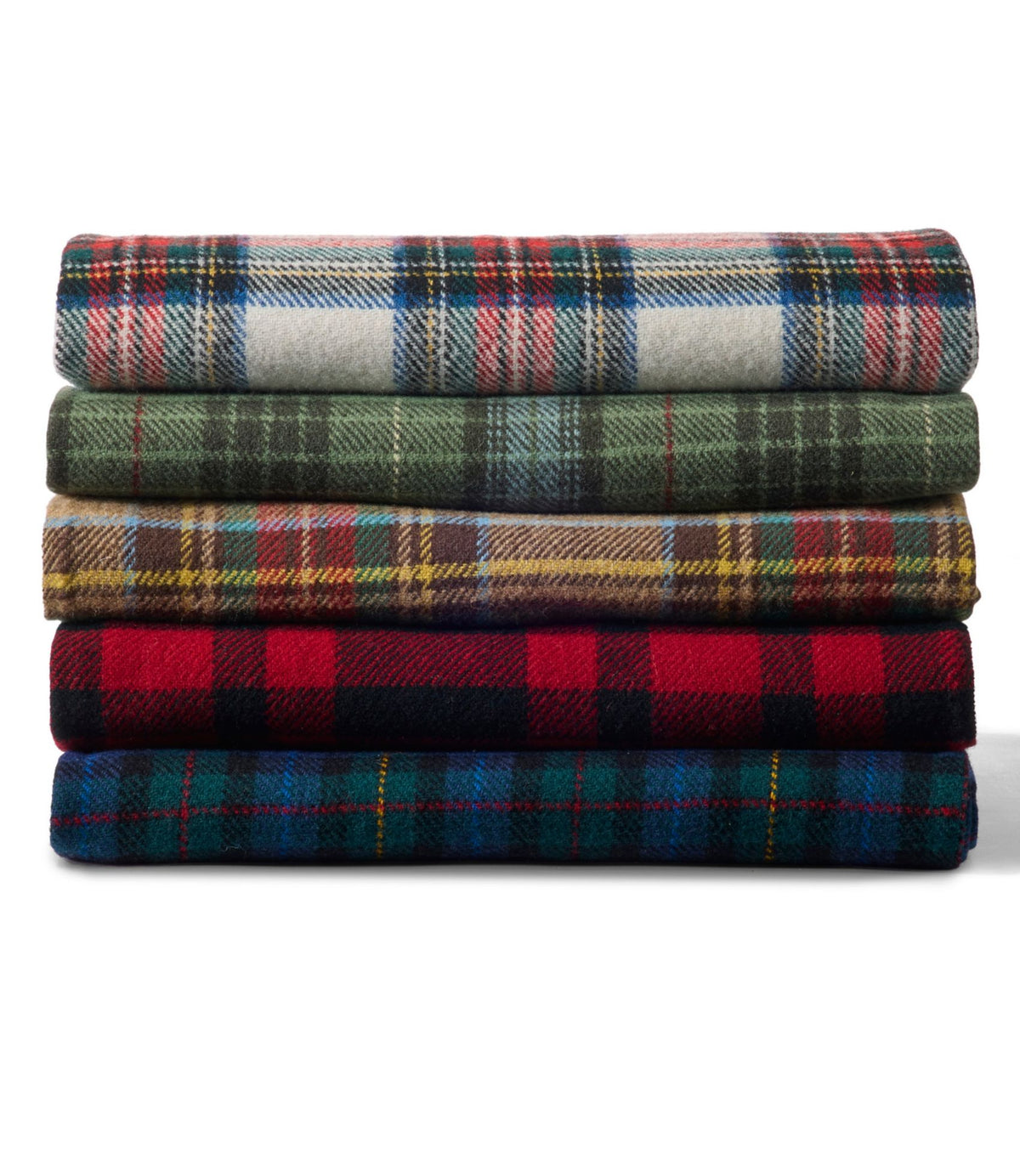 L.L.Bean L.L.Bean Washable Wool Throw, Plaid 54" x 60" Antique Dress Stewart