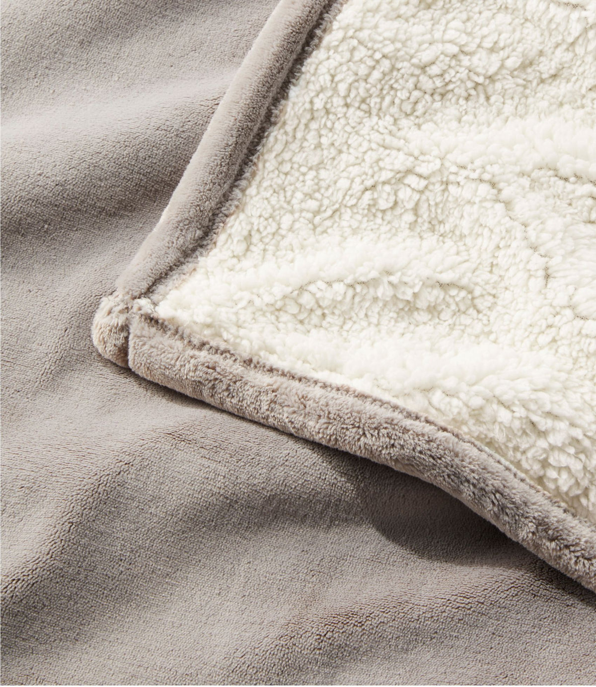 L.L.Bean Wicked Plush Sherpa Throw Camel Brown