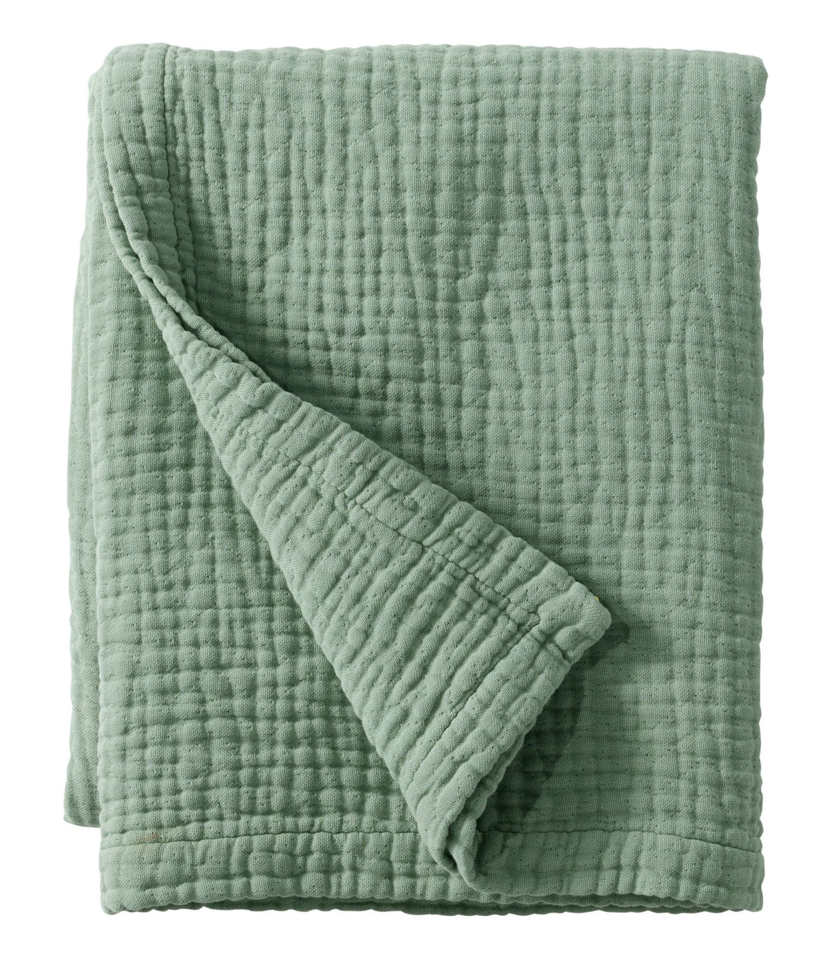 L.L.Bean Lightweight Cotton Gauze Throw Faded Sage