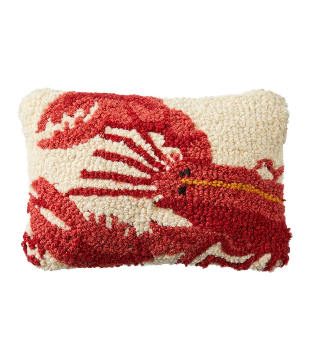 L.L.Bean Wool Hooked Throw Pillow, Lobster, 8" x 12"