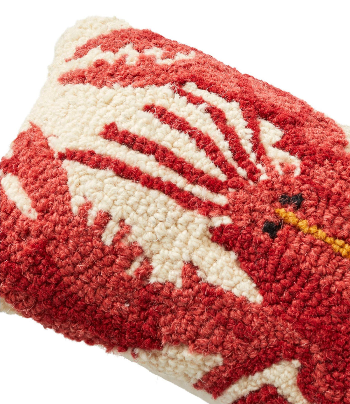 L.L.Bean Wool Hooked Throw Pillow, Lobster, 8" x 12"