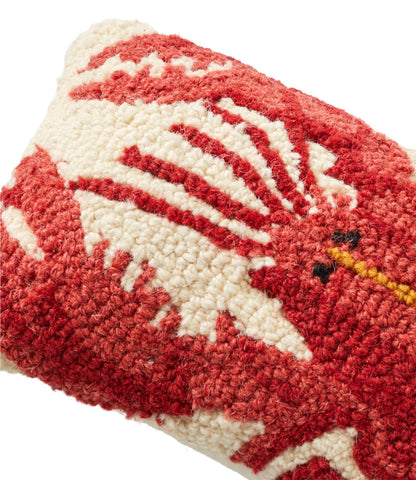L.L.Bean Wool Hooked Throw Pillow, Lobster, 8" x 12"