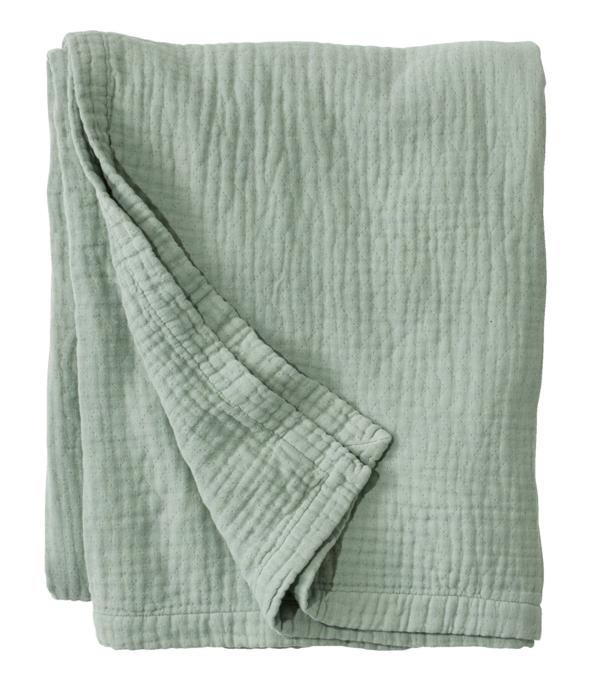 L.L.Bean Lightweight Cotton Gauze Blanket Faded Sage