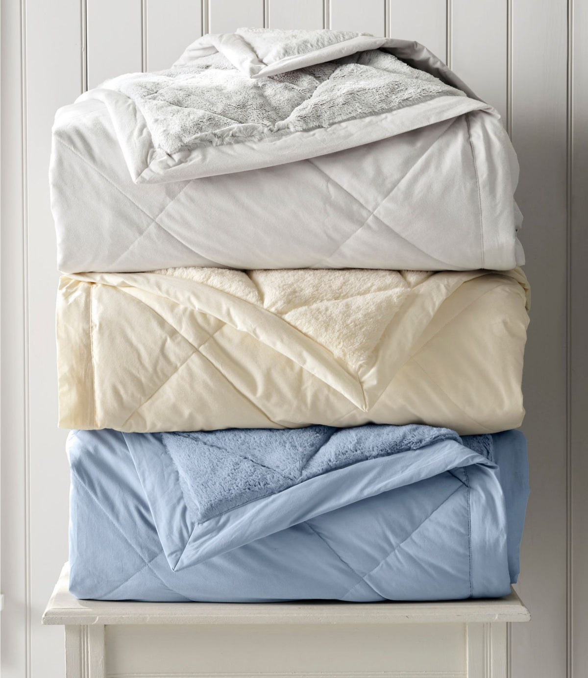 L.L.Bean Ultraplush Down Blanket Cream