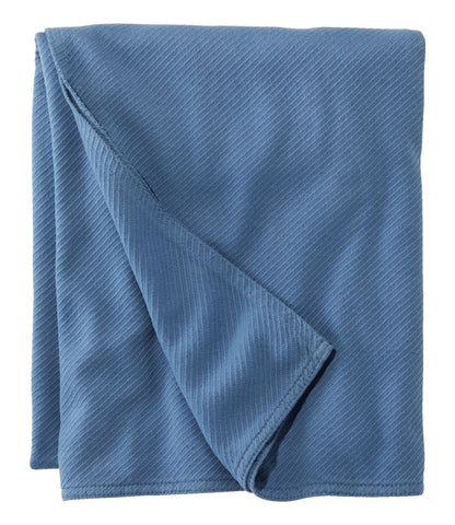 L.L.Bean Maine Twill Blanket Mid-Blue