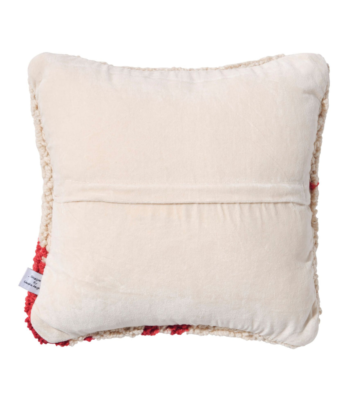 L.L.Bean Wool Hooked Throw Pillow, Red Lobster, 14" x 14"