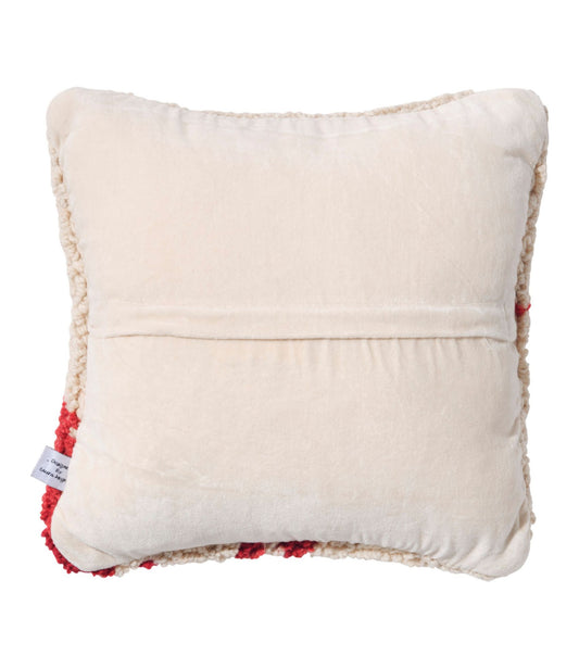L.L.Bean Wool Hooked Throw Pillow, Red Lobster, 14" x 14"