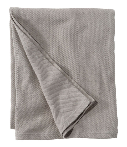L.L.Bean Organic Cotton Blanket Frost Gray