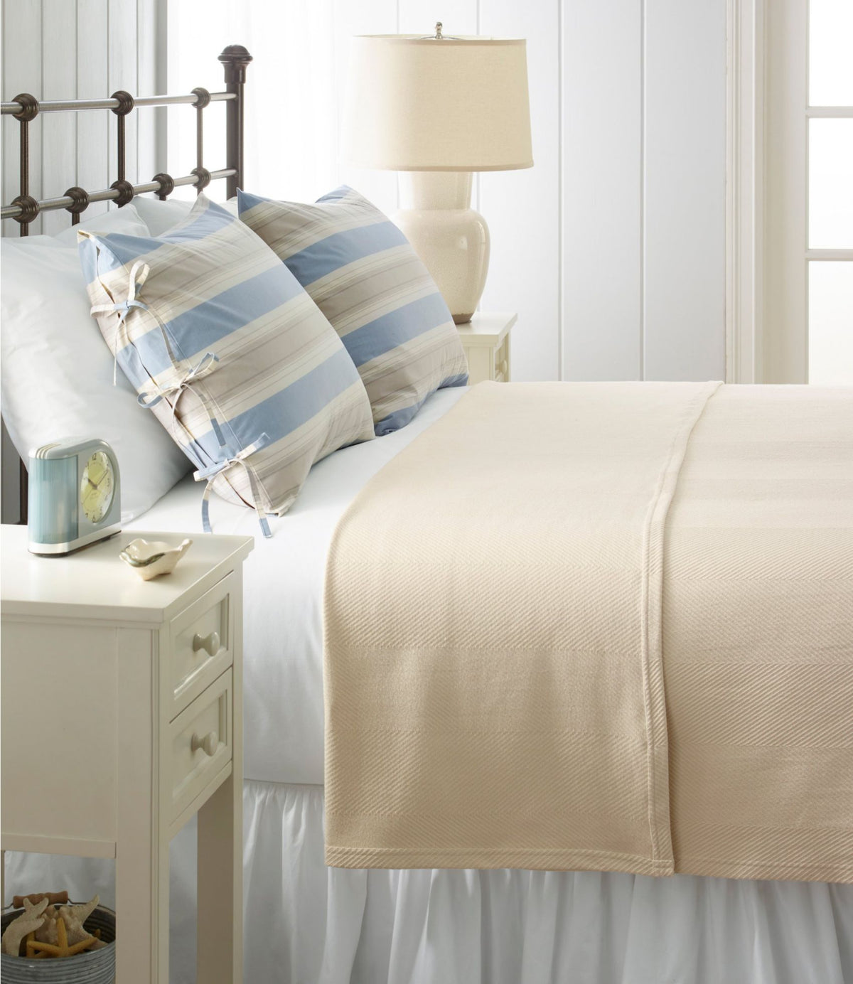 L.L.Bean Organic Cotton Blanket Frost Gray