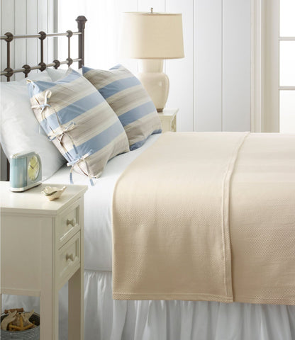 L.L.Bean Organic Cotton Blanket Frost Gray