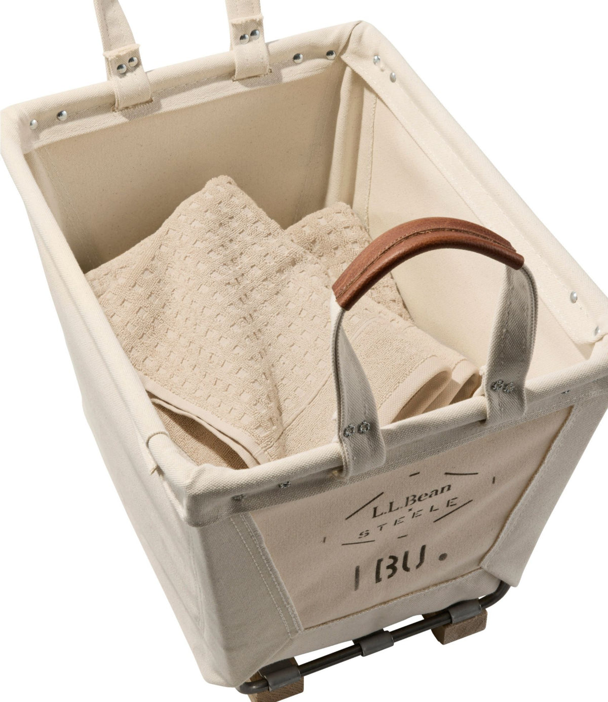 L.L.Bean L.L.Bean x Steele One Bushel Carry Basket With Runners Natural