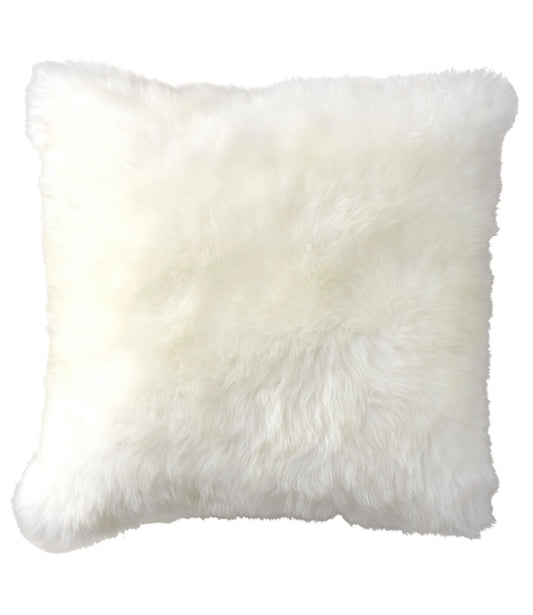 L.L.Bean Sheepskin Throw Pillow, 20" x 20" Ivory